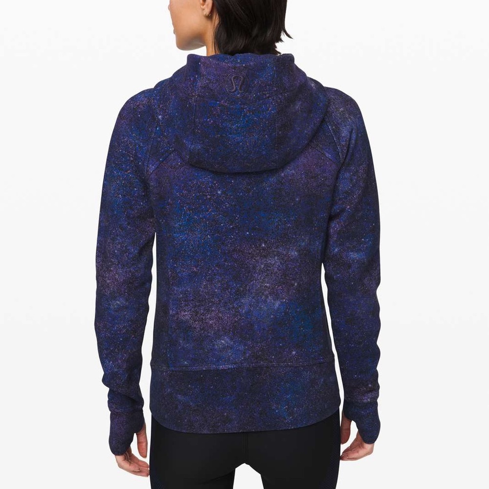 Lululemon Scuba Hoodie Light Cotton Fleece in Polar Lights Blue Multi Jacket 6 - Picture 3 of 16